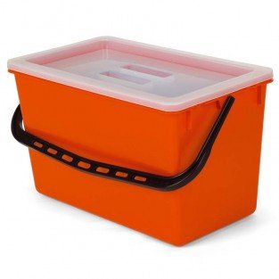 Seai 22L rouge avec couvercle Numatic - Clean Equipements